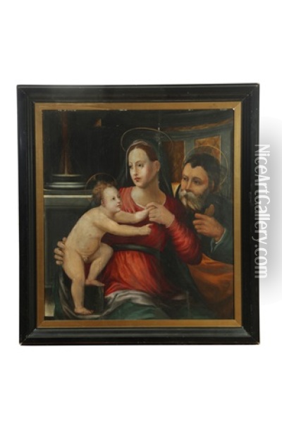 Portrait Of The Holy Family Oil Painting - Bernardino Luini