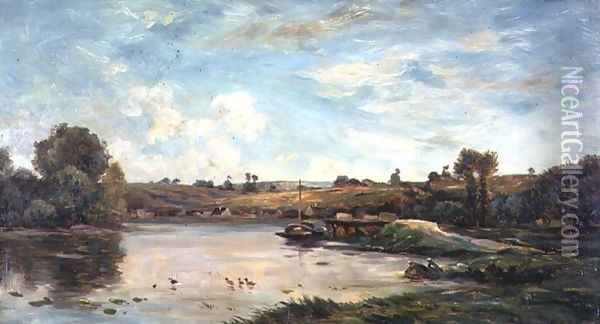 On the Loire Oil Painting - Charles-Francois Daubigny