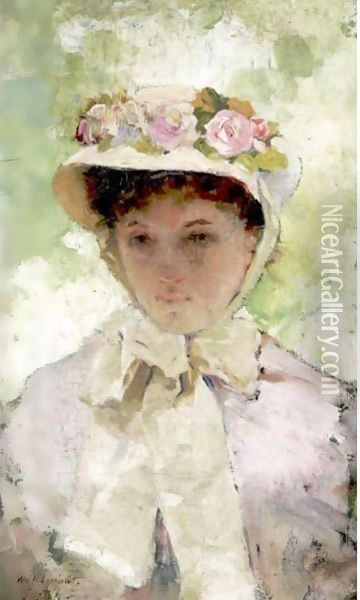 The Flowered Hat Oil Painting - William Lippincott