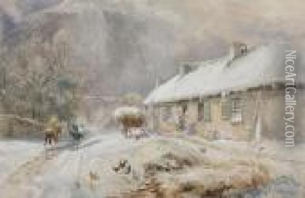Burns' Cottage, Alloway Oil Painting - Samuel Bough