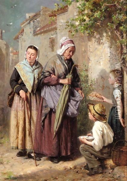 Bread For The Poor Oil Painting - Pierre Jean Edmond Castan