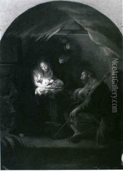 Die Heilige Familie Oil Painting - Pompeo Girolamo Batoni