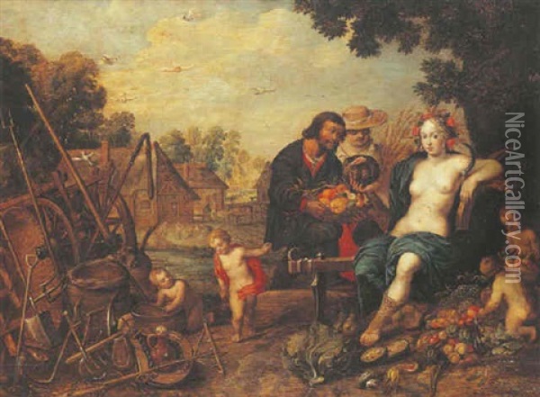 L'ete Oil Painting - Hendrik van Balen the Elder