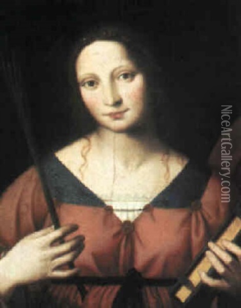 Saint Catherine Oil Painting - Bernardino Luini
