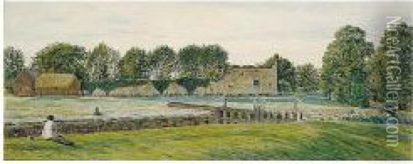Godstow Nunnery, Oxfordshire Oil Painting - George Price Boyce