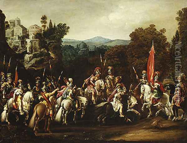 Departure of the Amazons 1620s Oil Painting - Claude Deruet