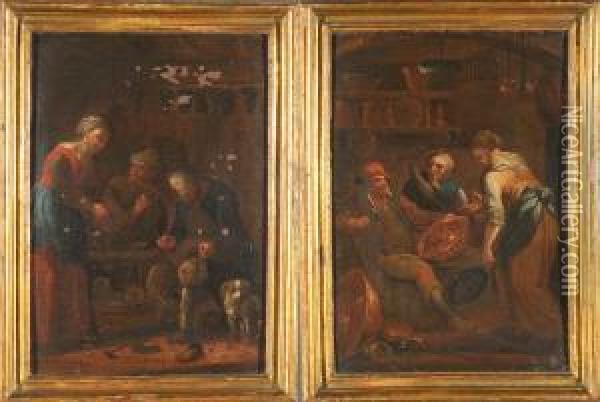 La Bottega Del Ciabattino Oil Painting - Pietro Domenico Oliviero