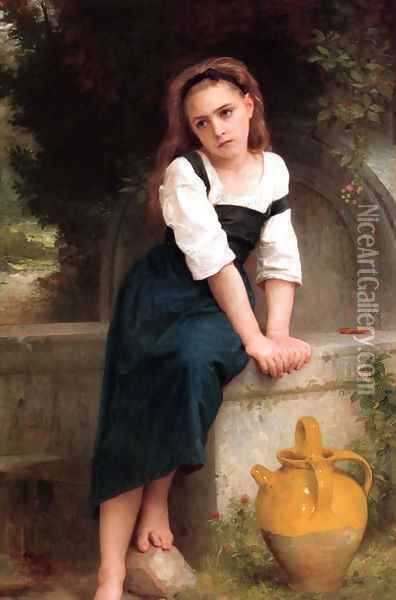 Ophan by the Well Oil Painting - William-Adolphe Bouguereau