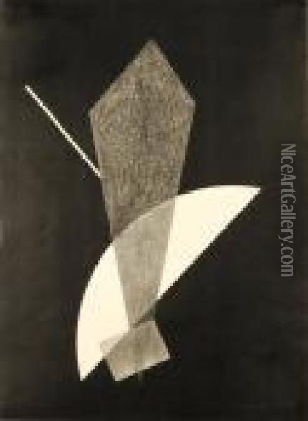 Kompositionv Oil Painting - Laszlo Moholy-Nagy