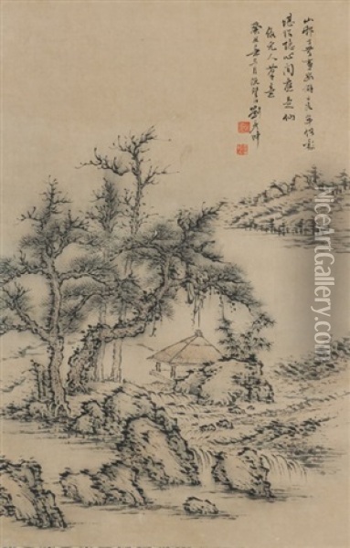 Liu Yanchong (1807-1847) Landscape Oil Painting -  Liu Yanchong