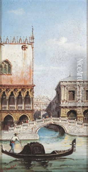 Motiv Aus Venedig Oil Painting - Marco Grubas