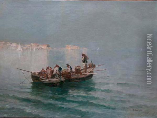 La Canzone Del Mare Oil Painting - Edoardo Dalbono