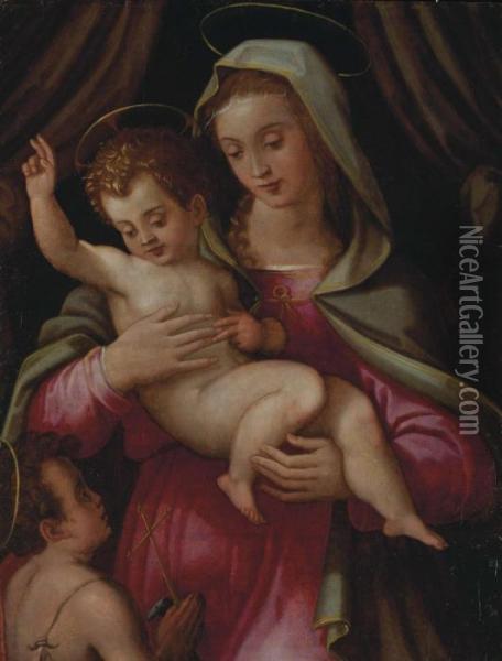 Vierge A L'enfant Avec Saint Jean-baptiste Oil Painting - Niccolo Betti