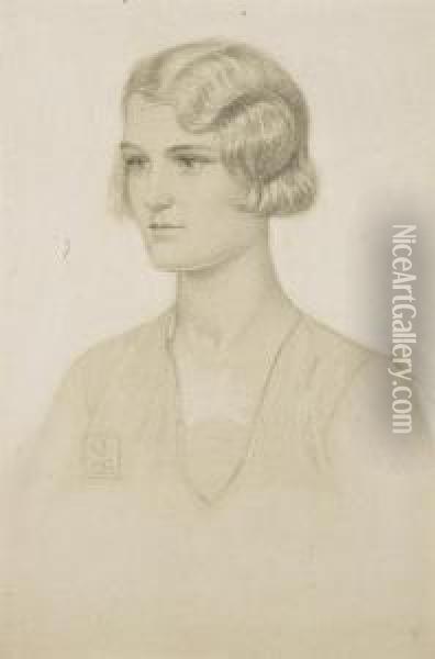 Portrait De Femme Oil Painting - Joseph Edward Southall
