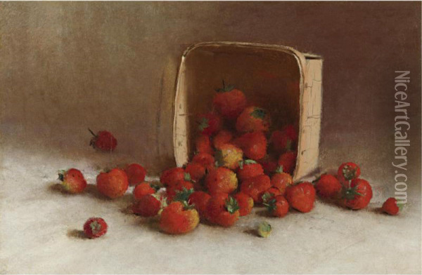 Strawberries Oil Painting - Joseph Decker