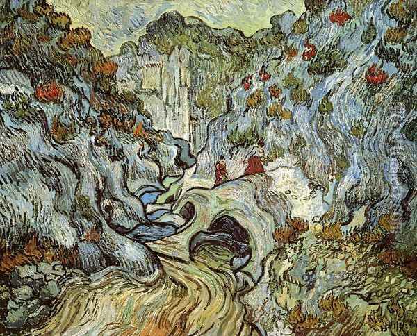 A Path through a Ravine Oil Painting - Vincent Van Gogh