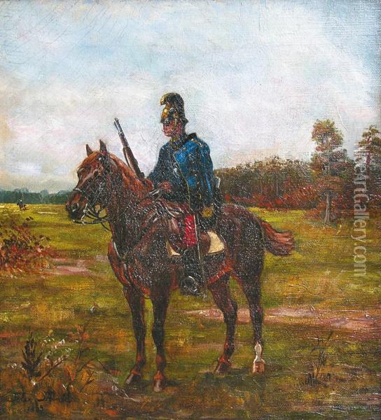 Hussard Autrichien Oil Painting - Feliks Franic