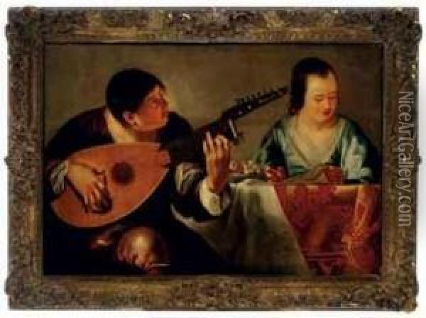 The Lute Player Oil Painting - Hendrick Terbrugghen