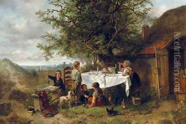 The dinner party Oil Painting - Jan Mari Henri Ten Kate