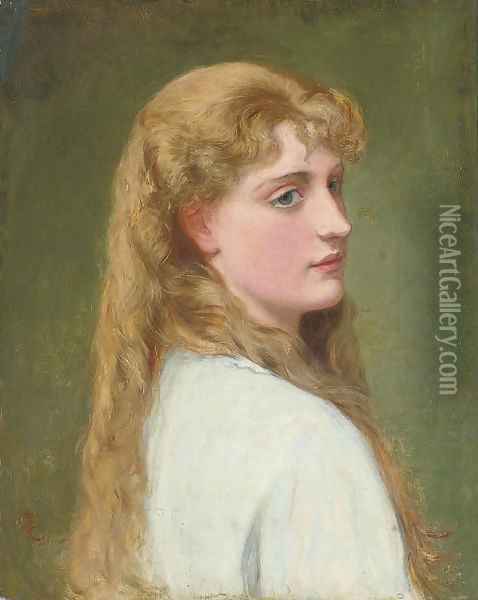 A young beauty 4 Oil Painting - Charles Sillem Lidderdale