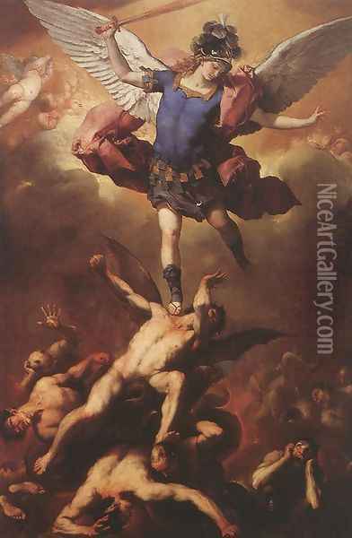 The Fall of the Rebel Angels 1666 Oil Painting - Luca Giordano