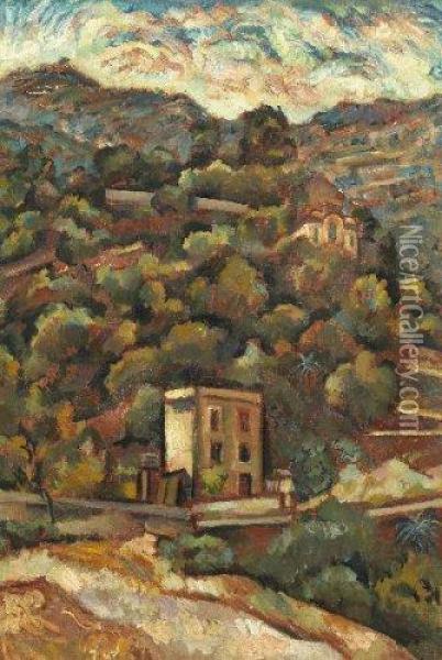 Paysage Corse Oil Painting - Vladimir Baranoff-Rossine