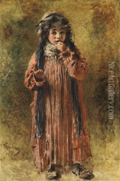 Young Gypsy Oil Painting - Konstantin Egorovich Makovsky