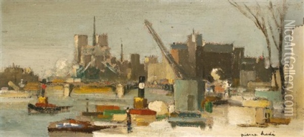Les Quais De Seine Oil Painting - Pierre Hode
