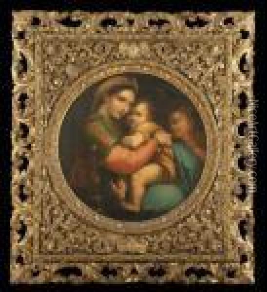 Madonna 
Della Sedia Oil Painting - Raphael (Raffaello Sanzio of Urbino)