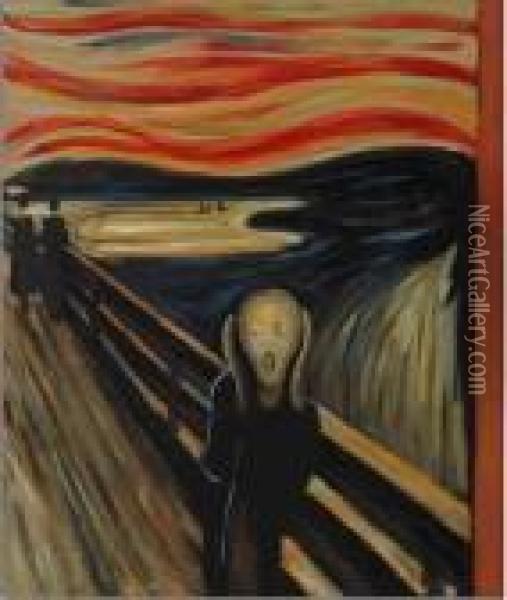 The Scream Oil Painting - Edvard Munch