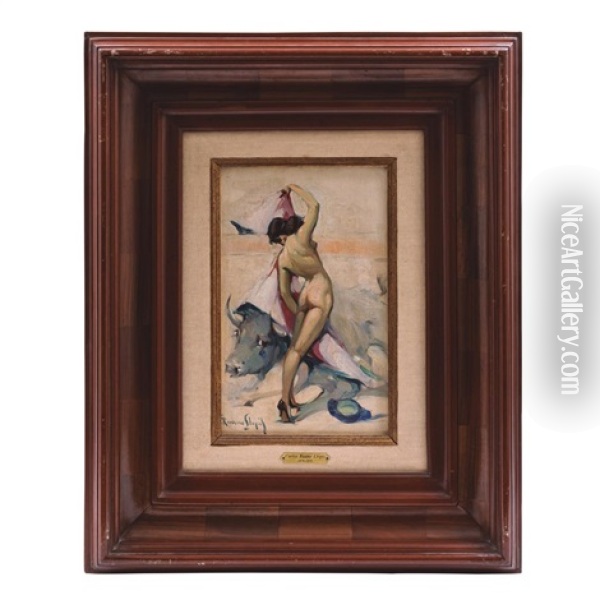Torera Desnuda Oil Painting - Carlos Ruano Llopis