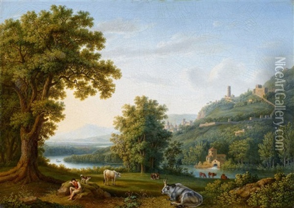 View Of Maddaloni Oil Painting - Jacob Philipp Hackert