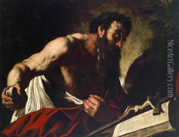 Der Heilige Hieronymus Oil Painting - Domenico Feti