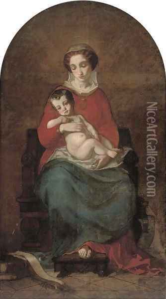 Madonna and child Oil Painting - Raphael
