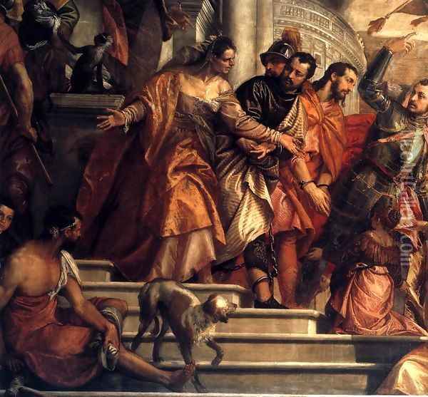 Sts Mark and Marcellinus Being Led to Martyrdom (detail) Oil Painting - Paolo Veronese (Caliari)