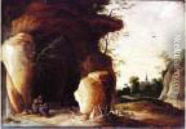 Ermite Dans Une Grotte Oil Painting - David The Younger Teniers