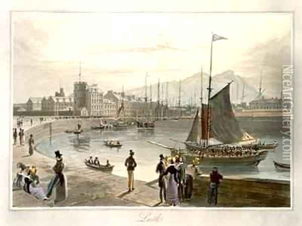 A ferry arriving at Leith Oil Painting - William Daniell RA