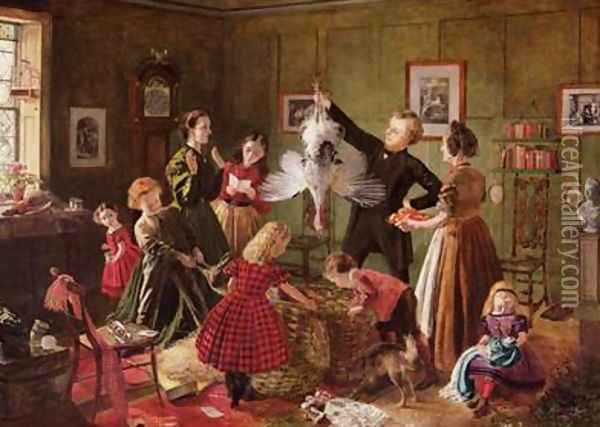 The Christmas Hamper Oil Painting - Robert Braithwaite Martineau