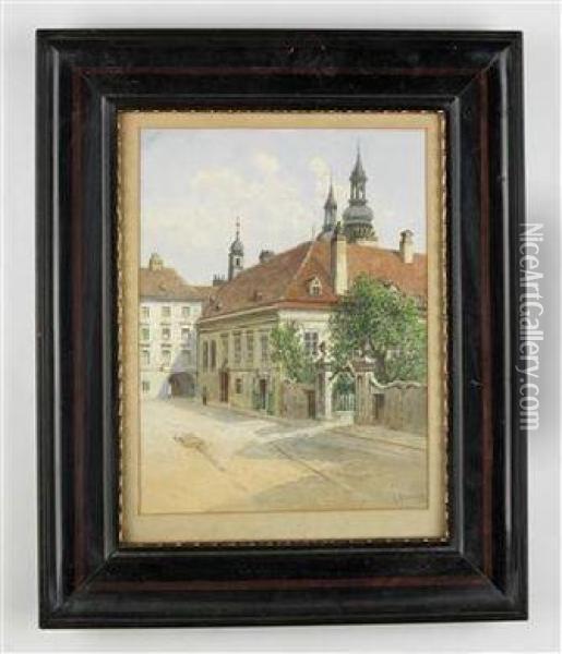 Ansicht Eines Klosters Oil Painting - Gustav Benesch