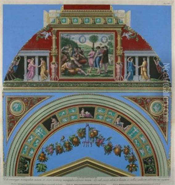 Loggie Di Raffaele Nel Vaticano (13 Works) Oil Painting - Giovanni Ottaviani