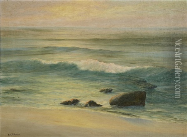 The End Of Day, Laguna Beach Oil Painting - Roi Clarkson Colman