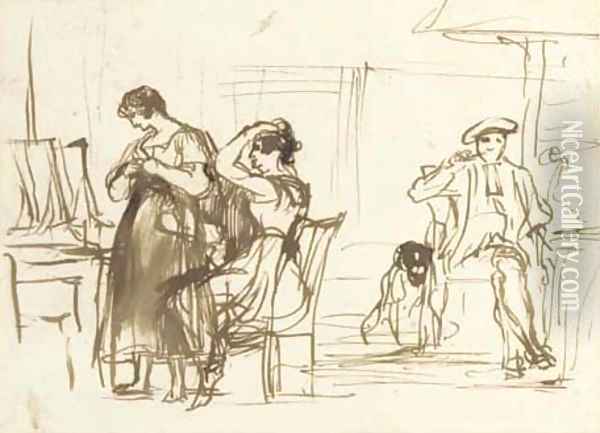 Preparing for the ball Oil Painting - Sir David Wilkie