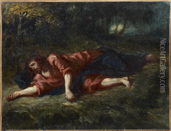 L'agonie Du Christ Au Jardin Des Oliviers Oil Painting - Eugene Delacroix