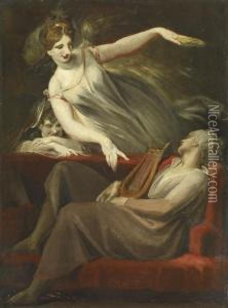 Die Vision Des Dichters Oil Painting - Johann Henry Fuseli