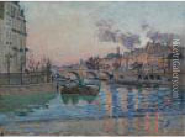 Paris, Le Pont Marie Oil Painting - Armand Guillaumin