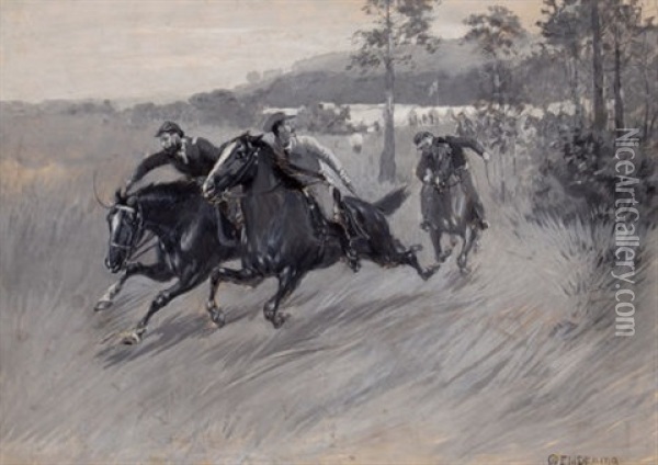 Cavalry Soldiers Oil Painting - Edwin Willard Deming