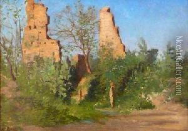Ruines De Mansoura En Algerie Oil Painting - Honore Boze