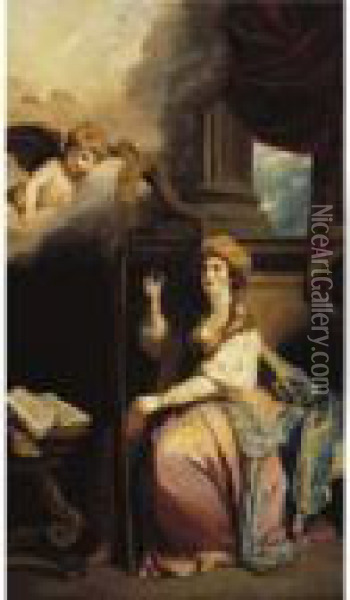 Saint Cecilia Oil Painting - Sir Joshua Reynolds
