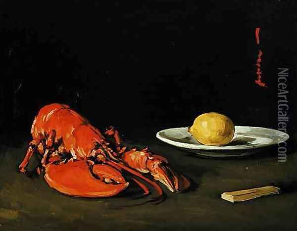 The Lobster, c.1901 Oil Painting - Samuel John Peploe