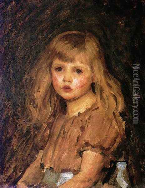 Portrait of a Girl Oil Painting - John William Waterhouse
